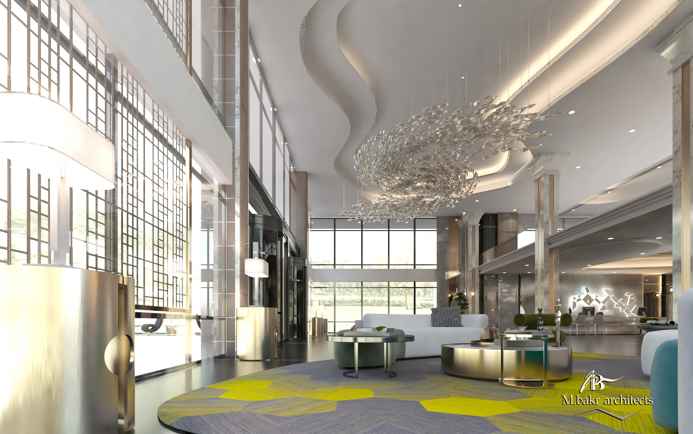 Design of a reception lobby for a hospital in Riyadh-7