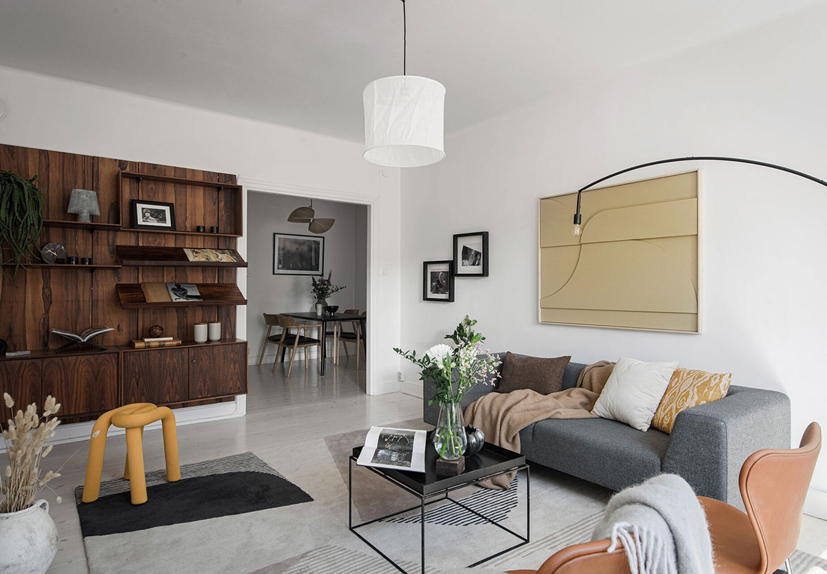 斯德哥尔摩 44 平米全白空间现代公寓设计-1