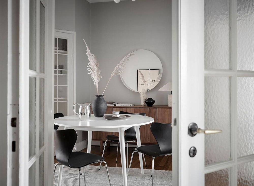 白色斯堪的纳维亚风格公寓-2