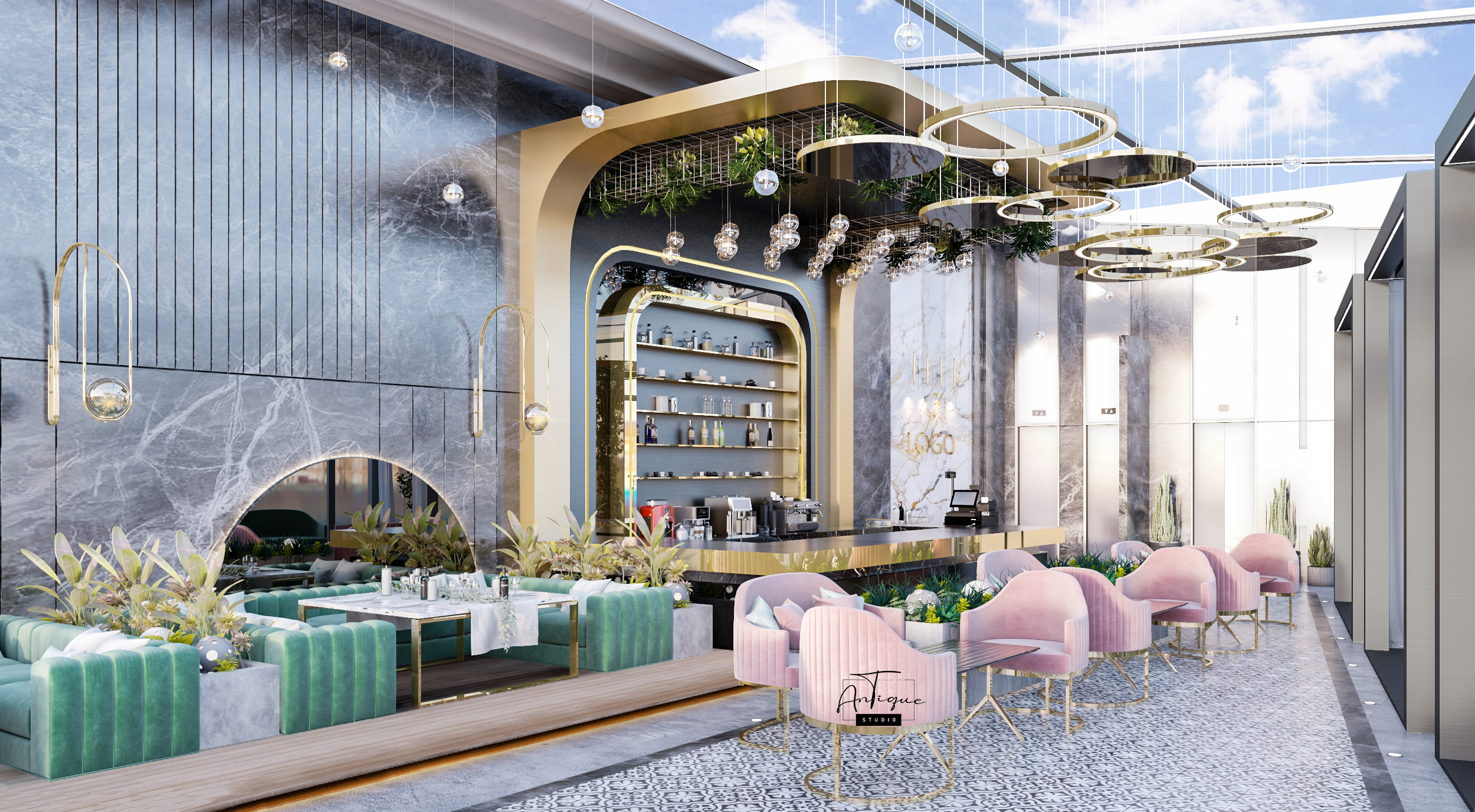 屋顶餐厅丨ANTIQUE Studios-14