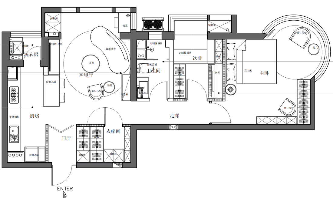 小户型现代轻奢设计典范-36