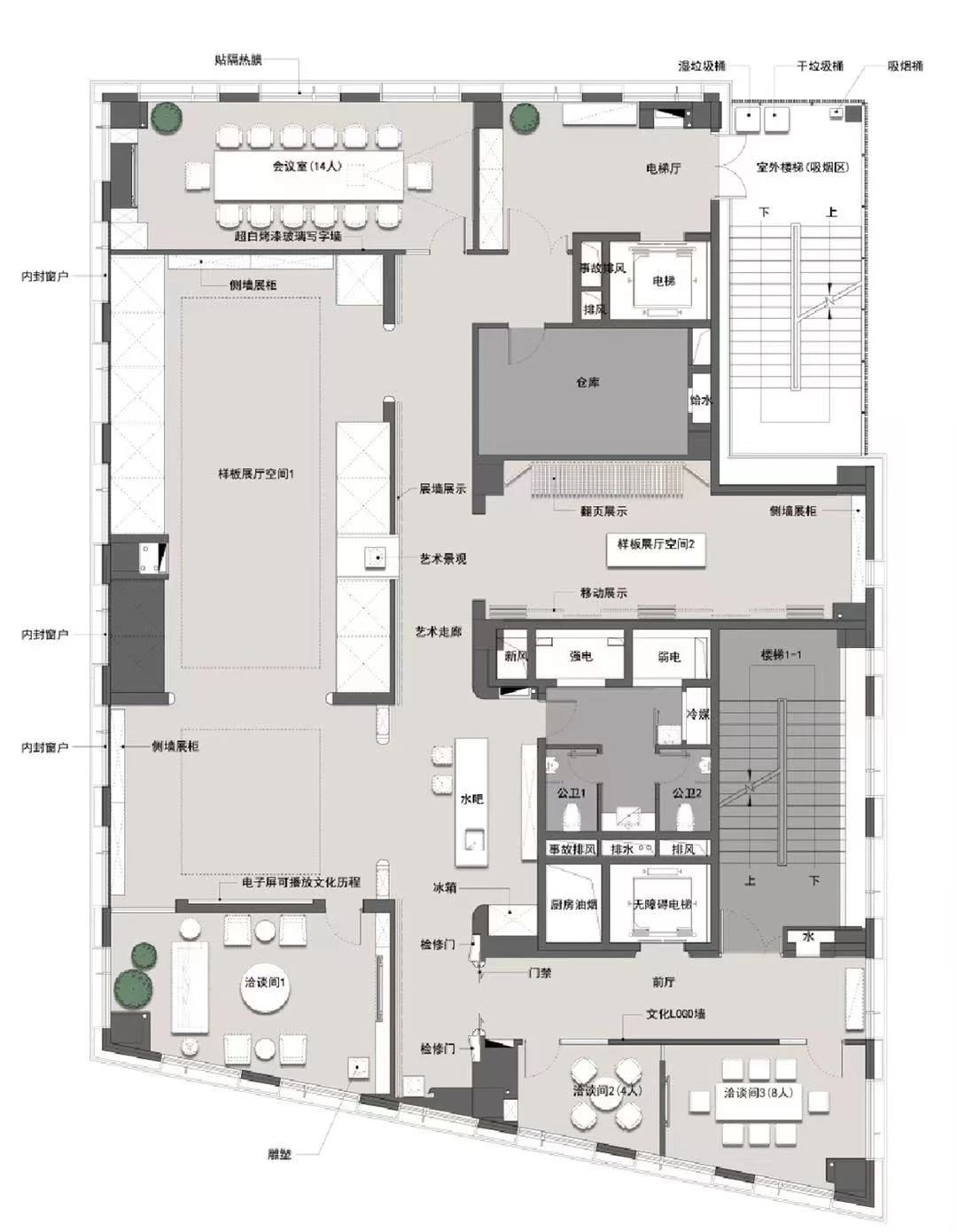 华丽集团办公楼与室内空间设计-50