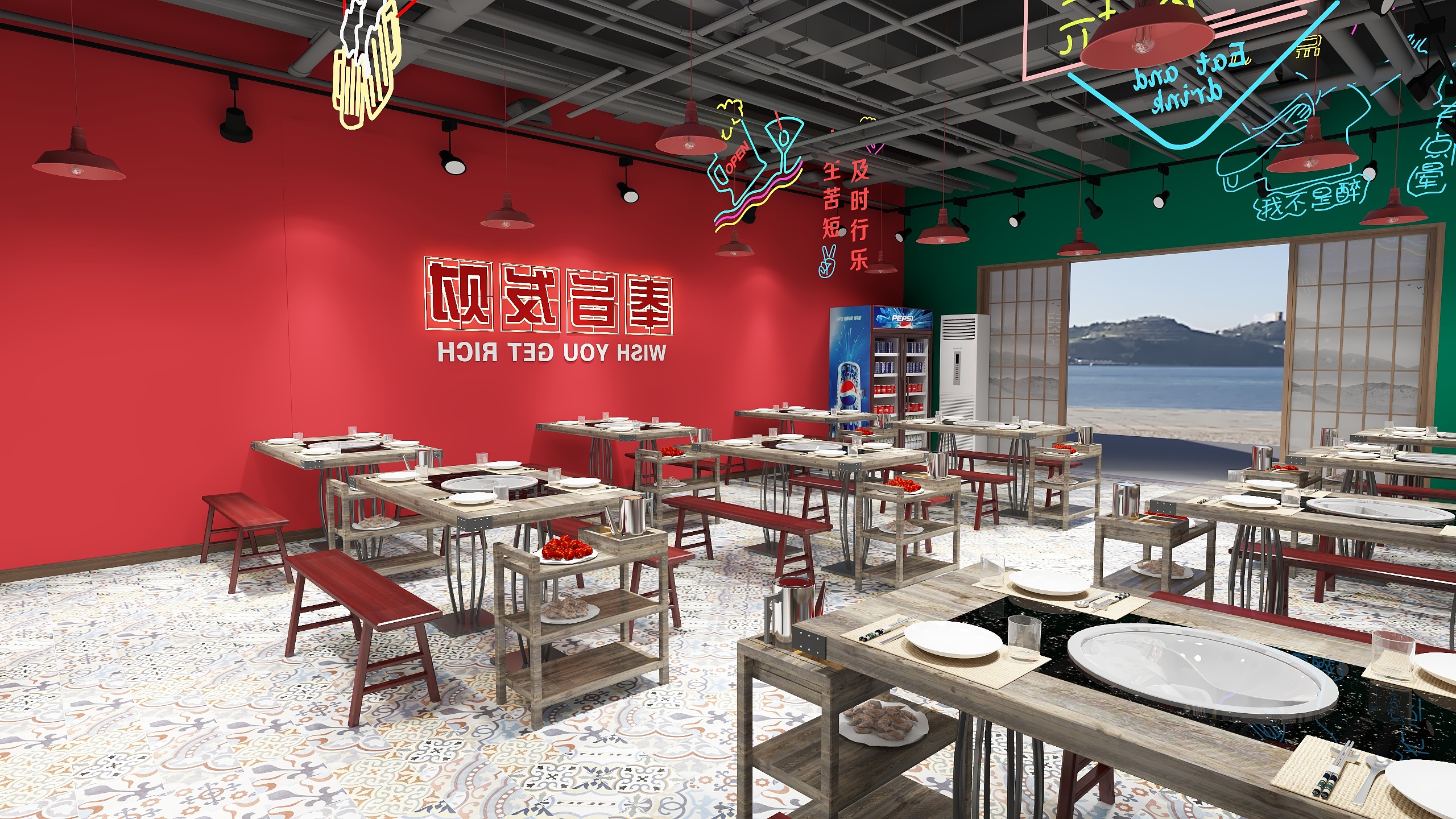 这几天做的几组商业空间效果图-7