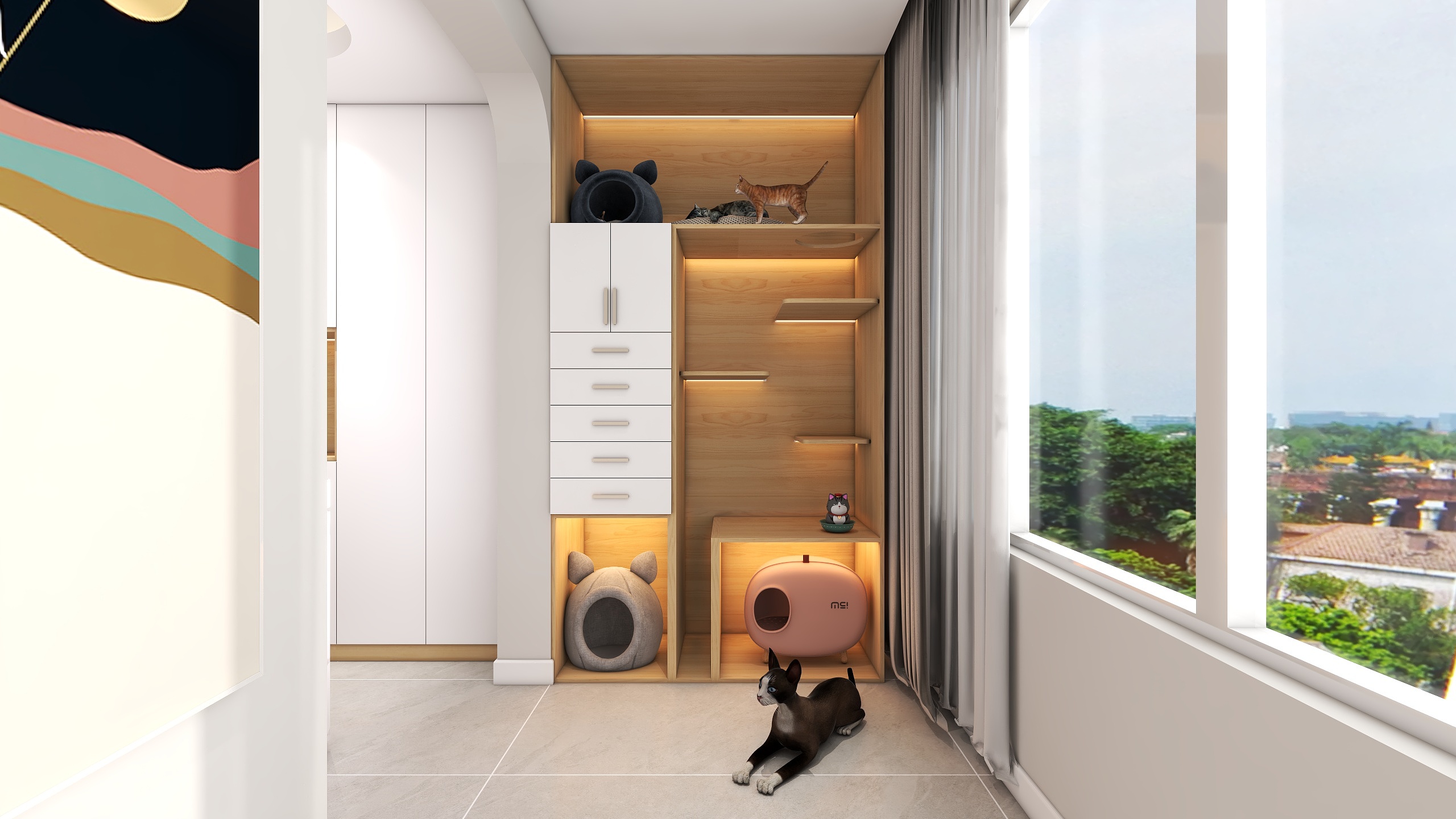 四川成都听湖九园（142平现代简约四居室）-37