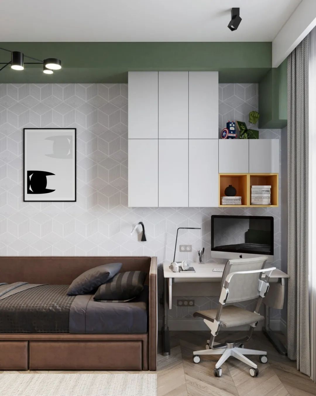 现代灰白风的居住空间-10