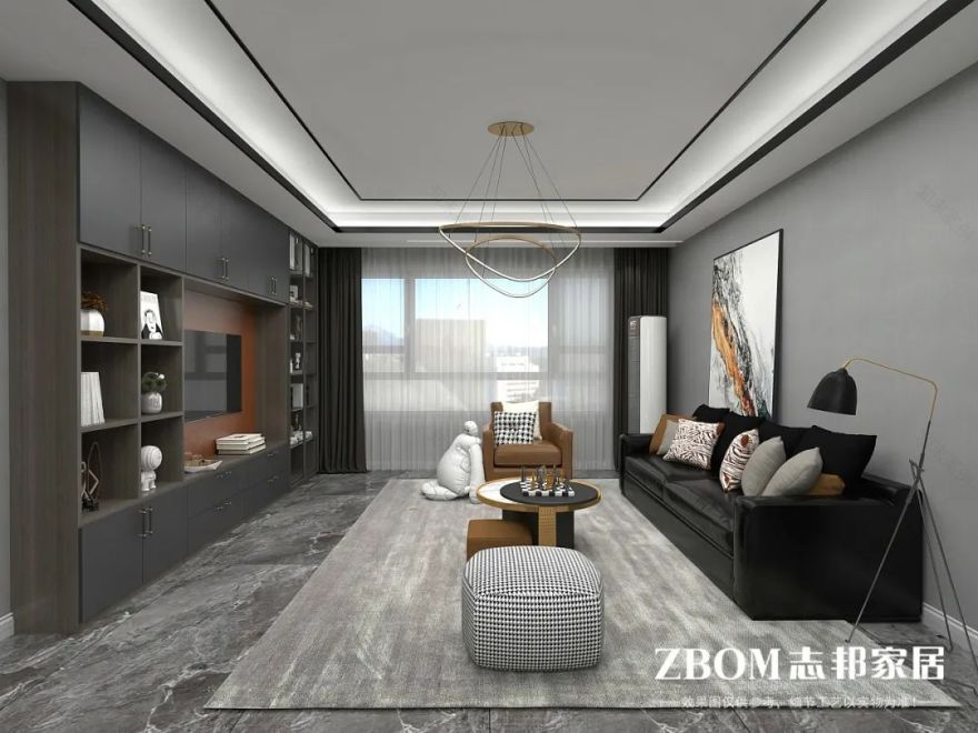 现代轻奢风三口之家室内设计丨中国赤峰丨刘国琦-46