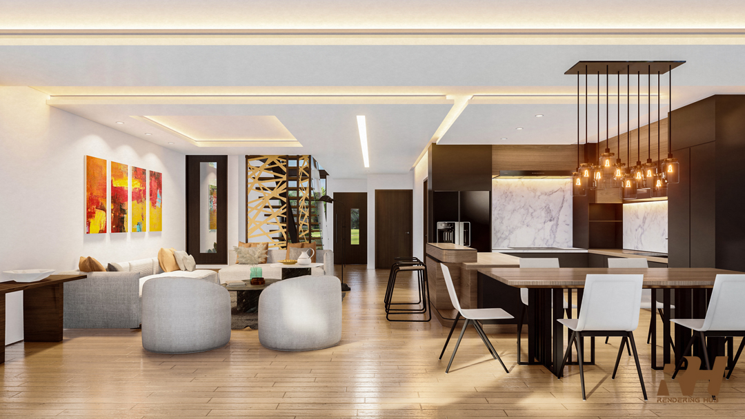 Residential Pool House Design & 3D Rendering-8