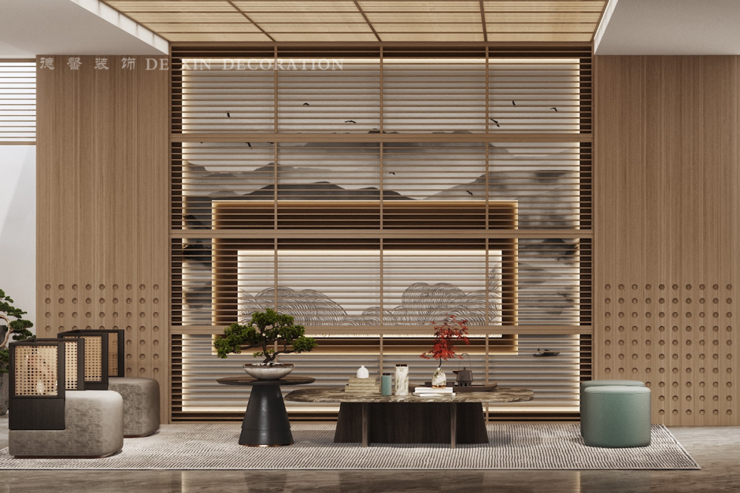 宋式美学的新中式别墅 · 侨建御溪谷丨德馨装饰-30