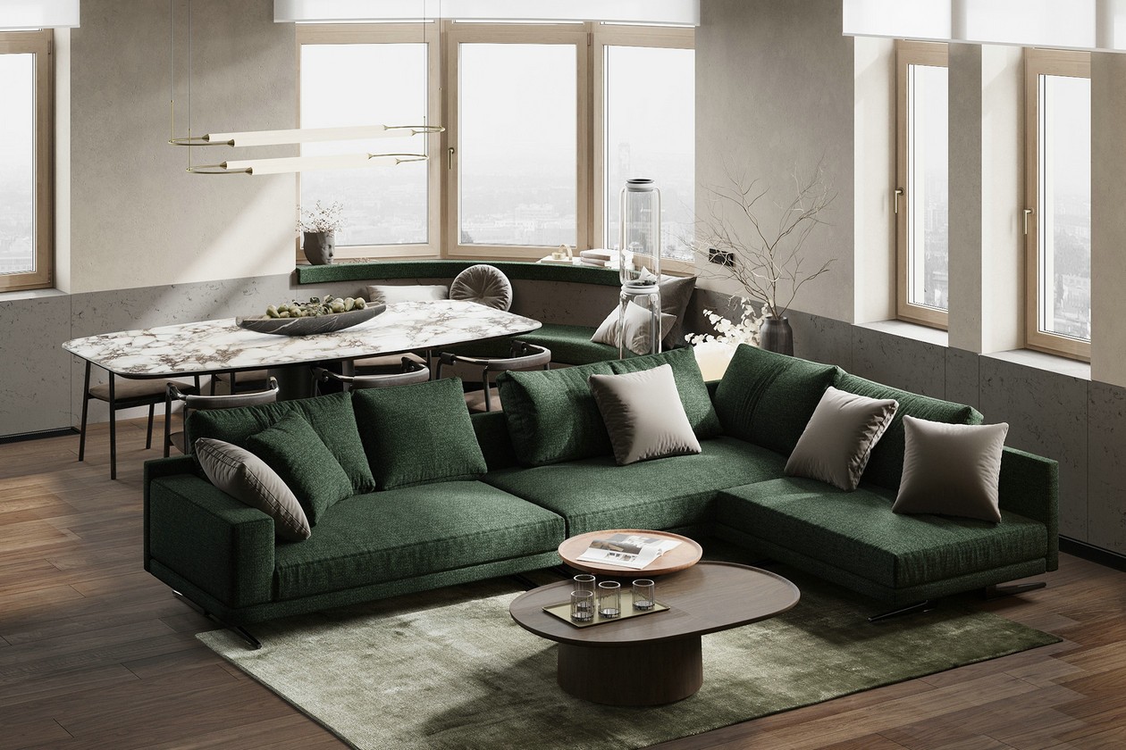 胡桃木搭配绿色，百搭色的时尚演绎-3