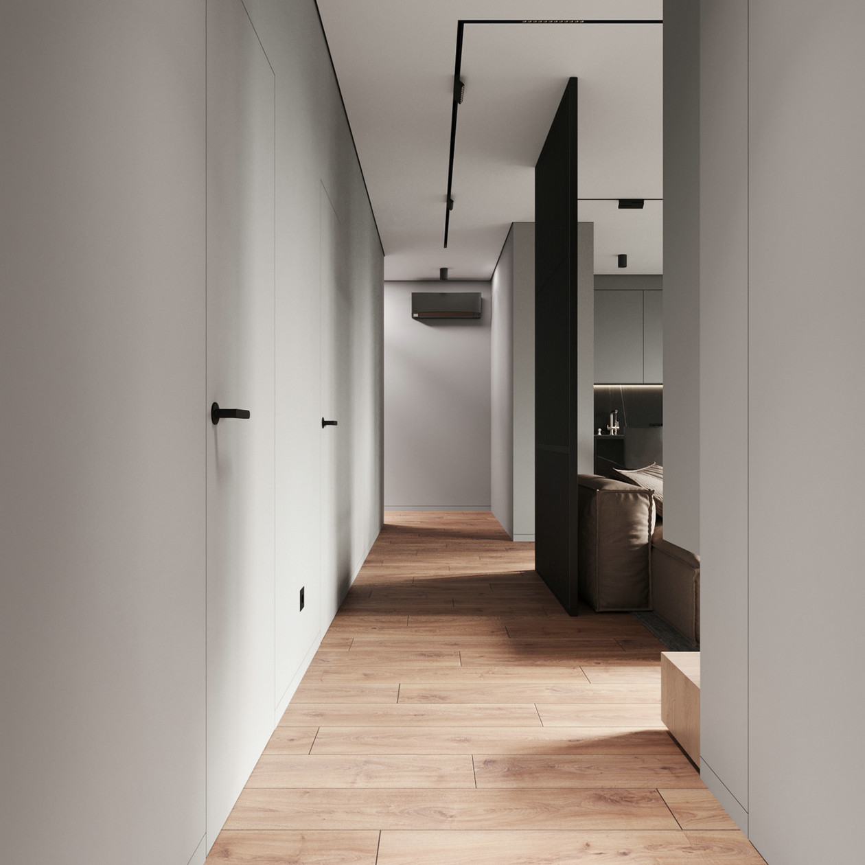 90㎡灰色系公寓设计-0