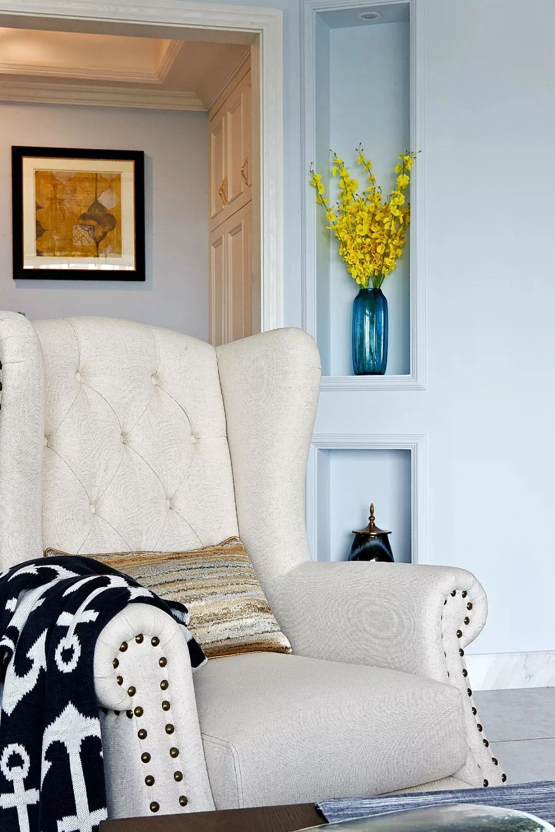 咸阳 105㎡现代美式,蓝白优雅调,活力情趣风!-0