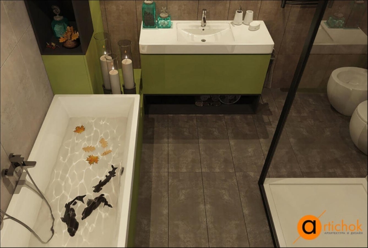 Бетон, контейнер, желтый, лофт - Art-i-chok-33