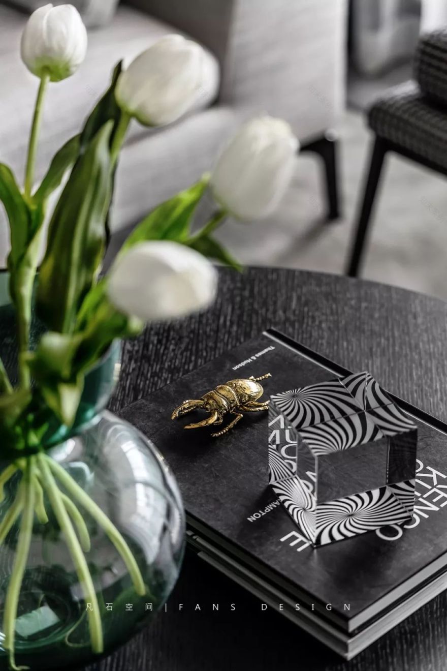 成都 118㎡现代简约之家,以水波纹元素打造灵动空间-31