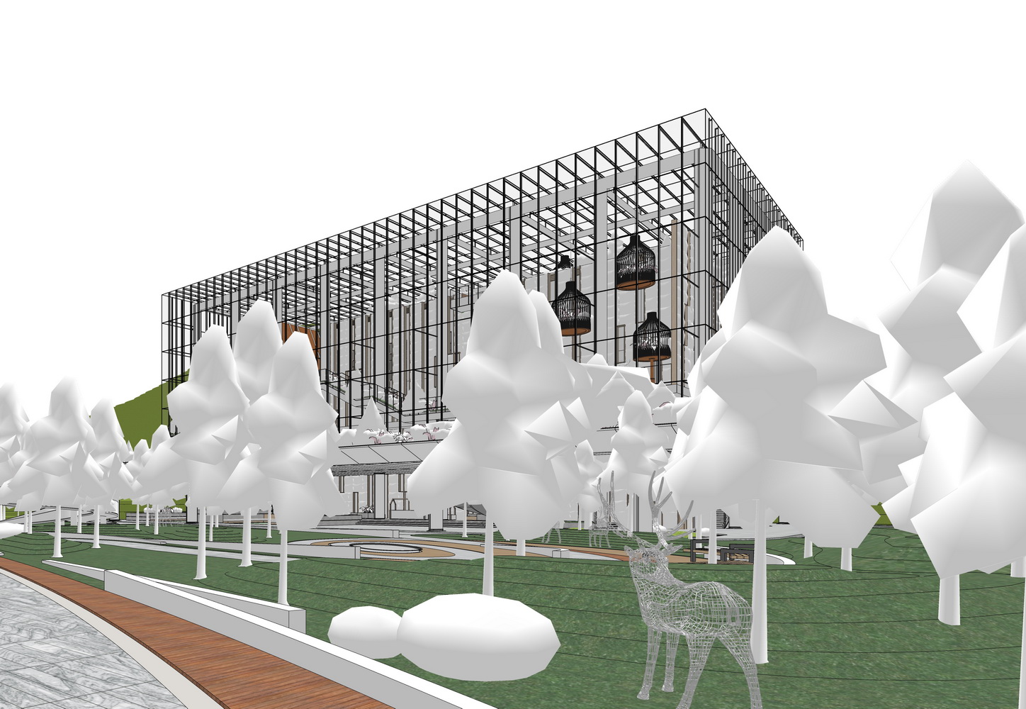 广州增城区荔湖街和黄变电站SU模型-7