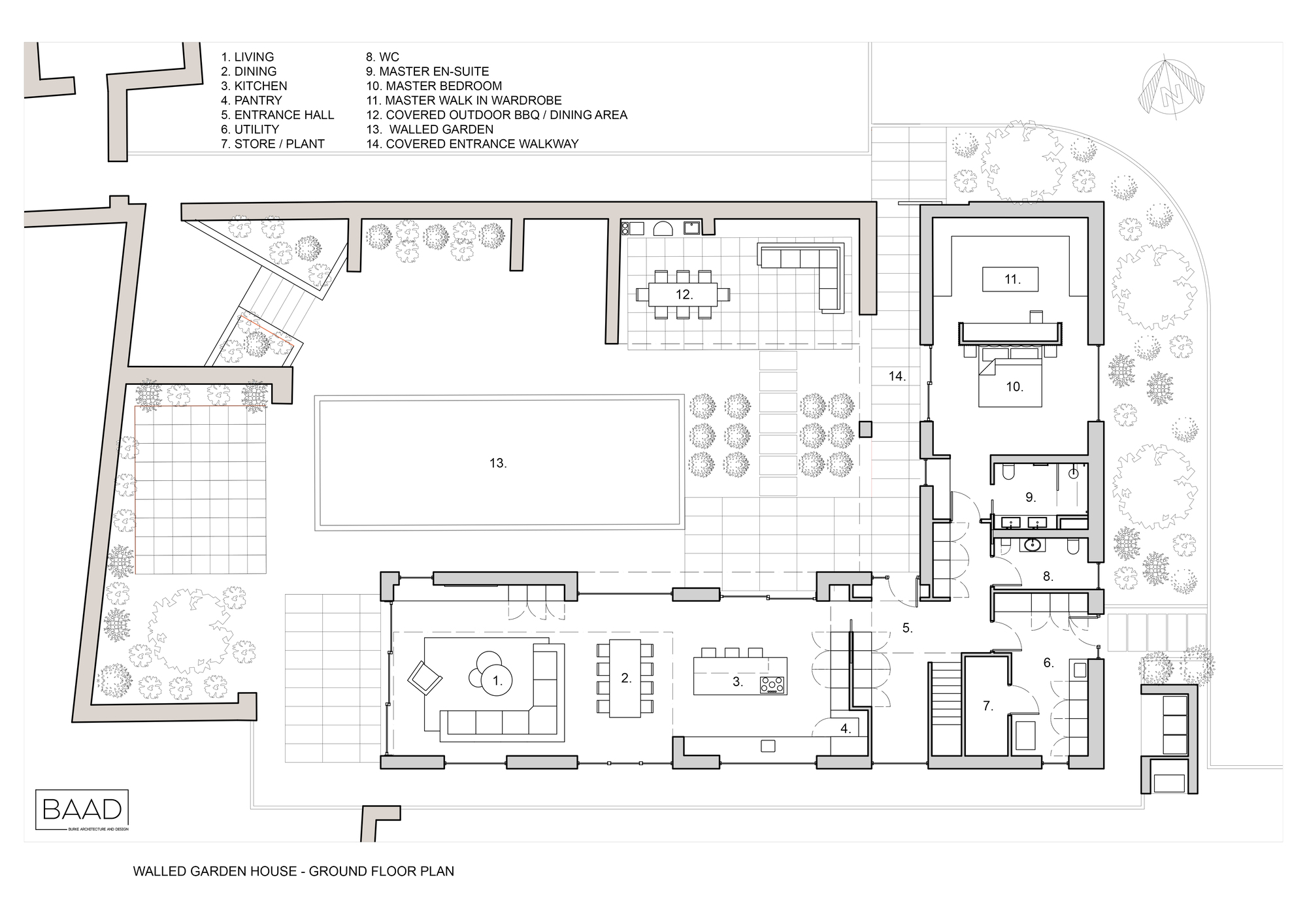 有围墙的花园式住宅丨爱尔兰丨Steve Burke-21