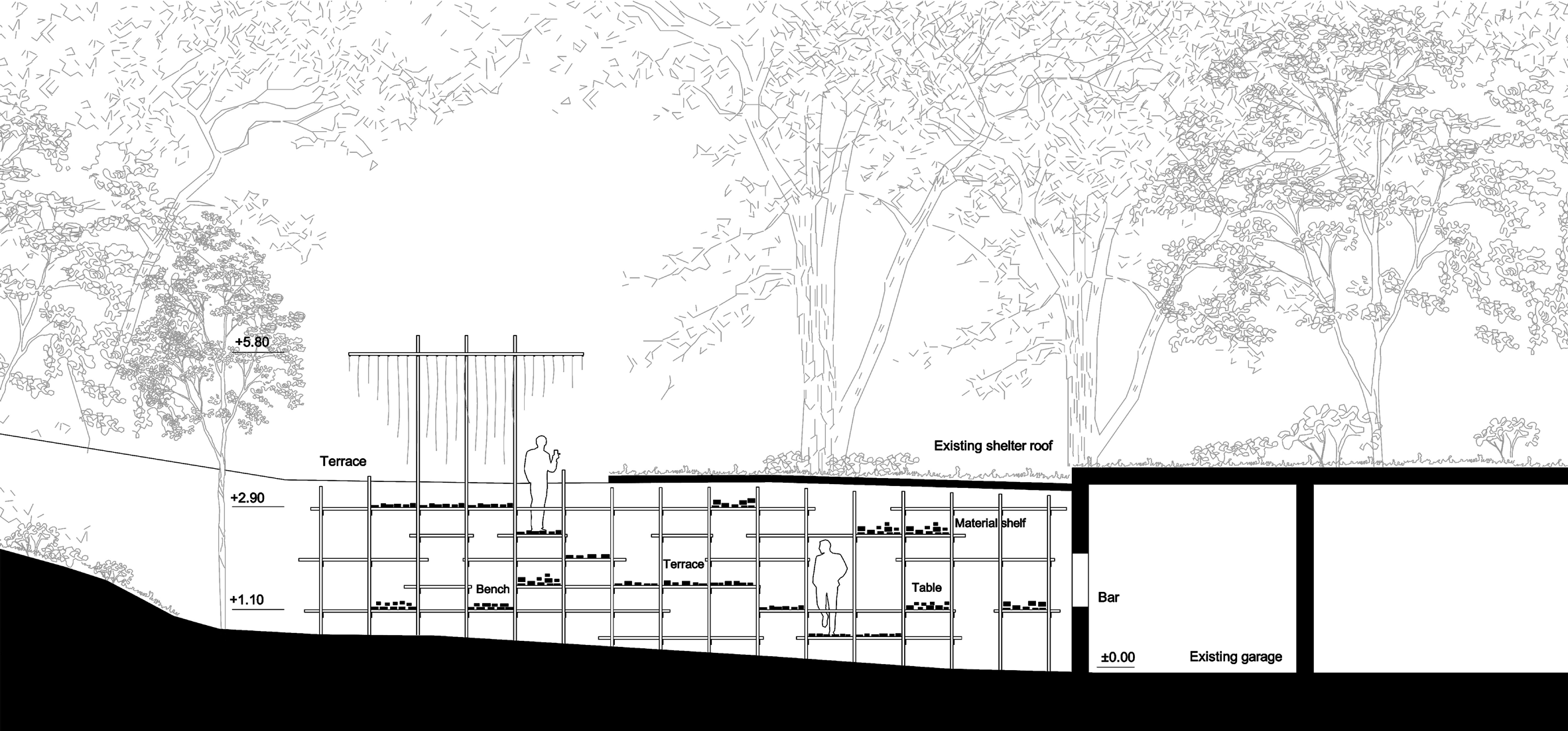 学生在拉脱维亚前啤酒厂建造带“云”顶的脚手架状亭子丨拉脱维亚采西斯丨里加工业大学暑期学校学生与Mailītis AIIM建筑师-11