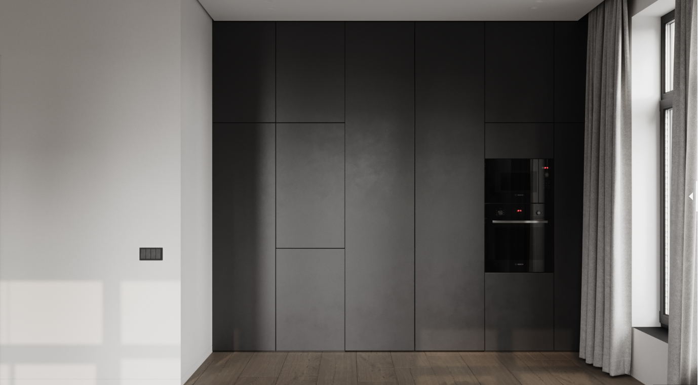 107㎡高级灰色系公寓设计-3