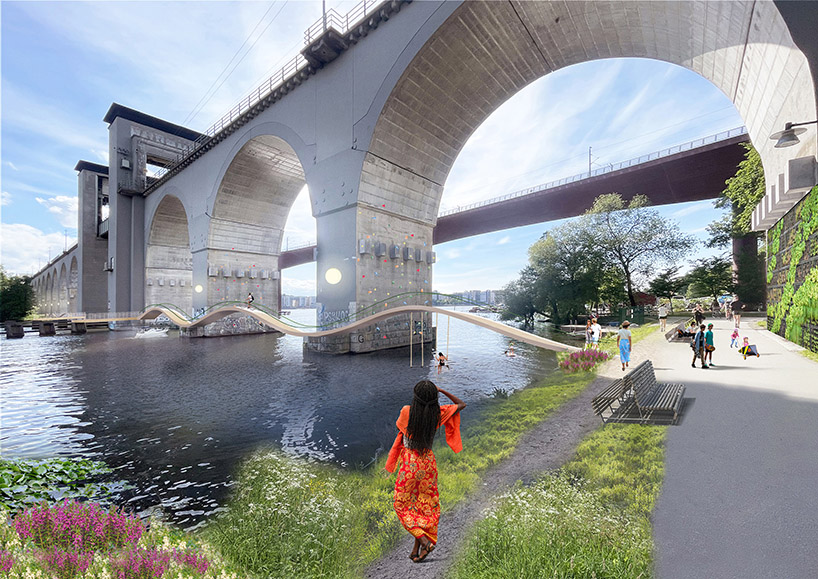 斯德哥尔摩海滨新公共桑拿和桥梁设计-13