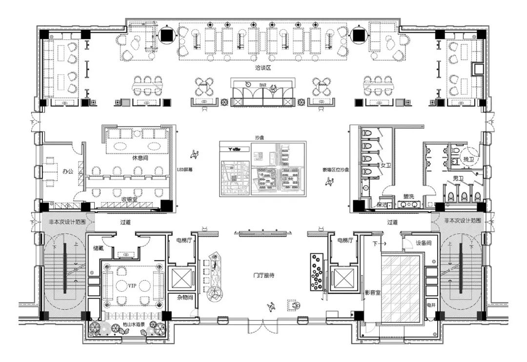 西安万科翡翠国宾营销中心 | 现代优雅的 New Art Deco 空间-57