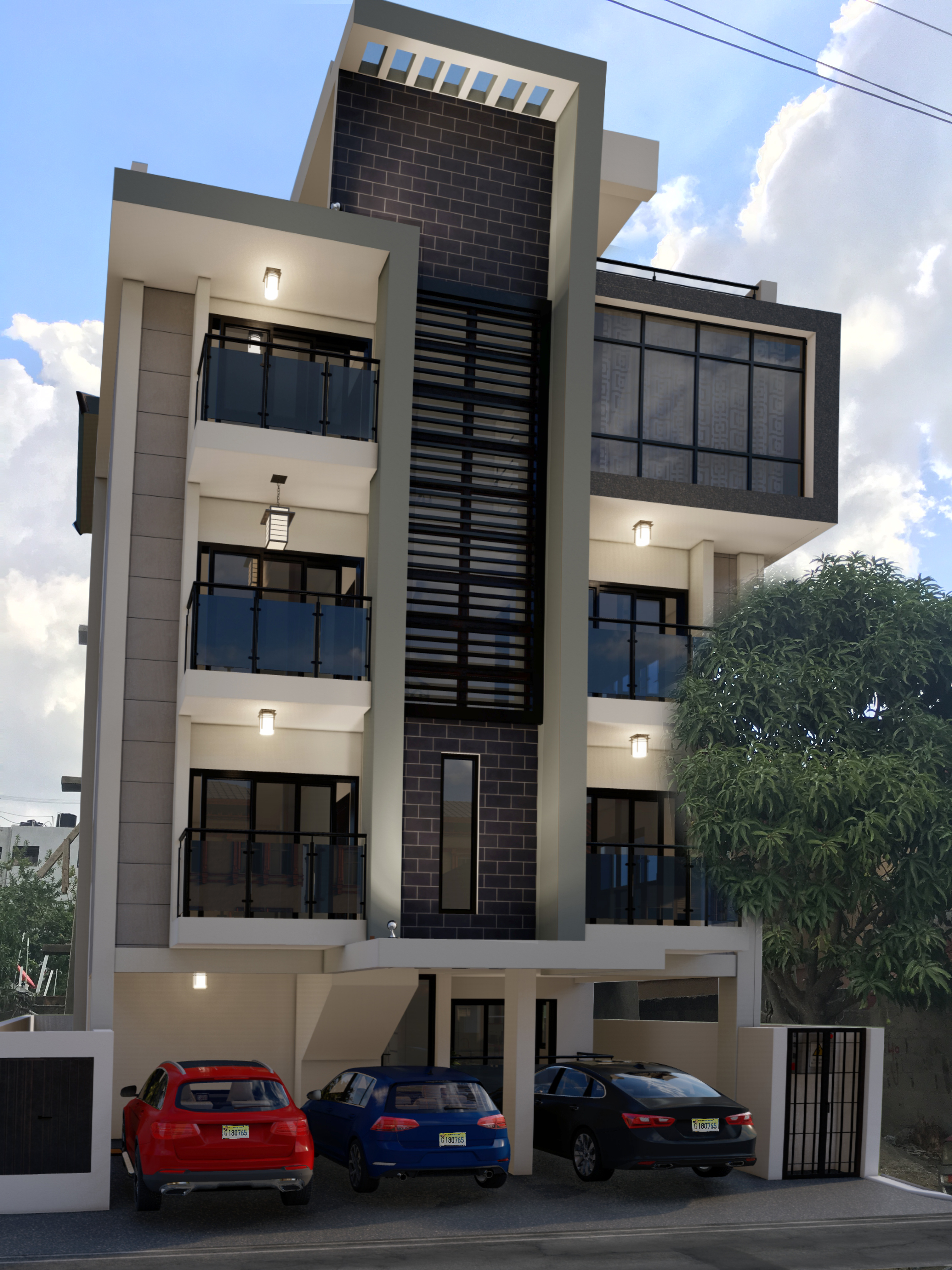 Modelado 3D Apartamentos Contemporaneos-5