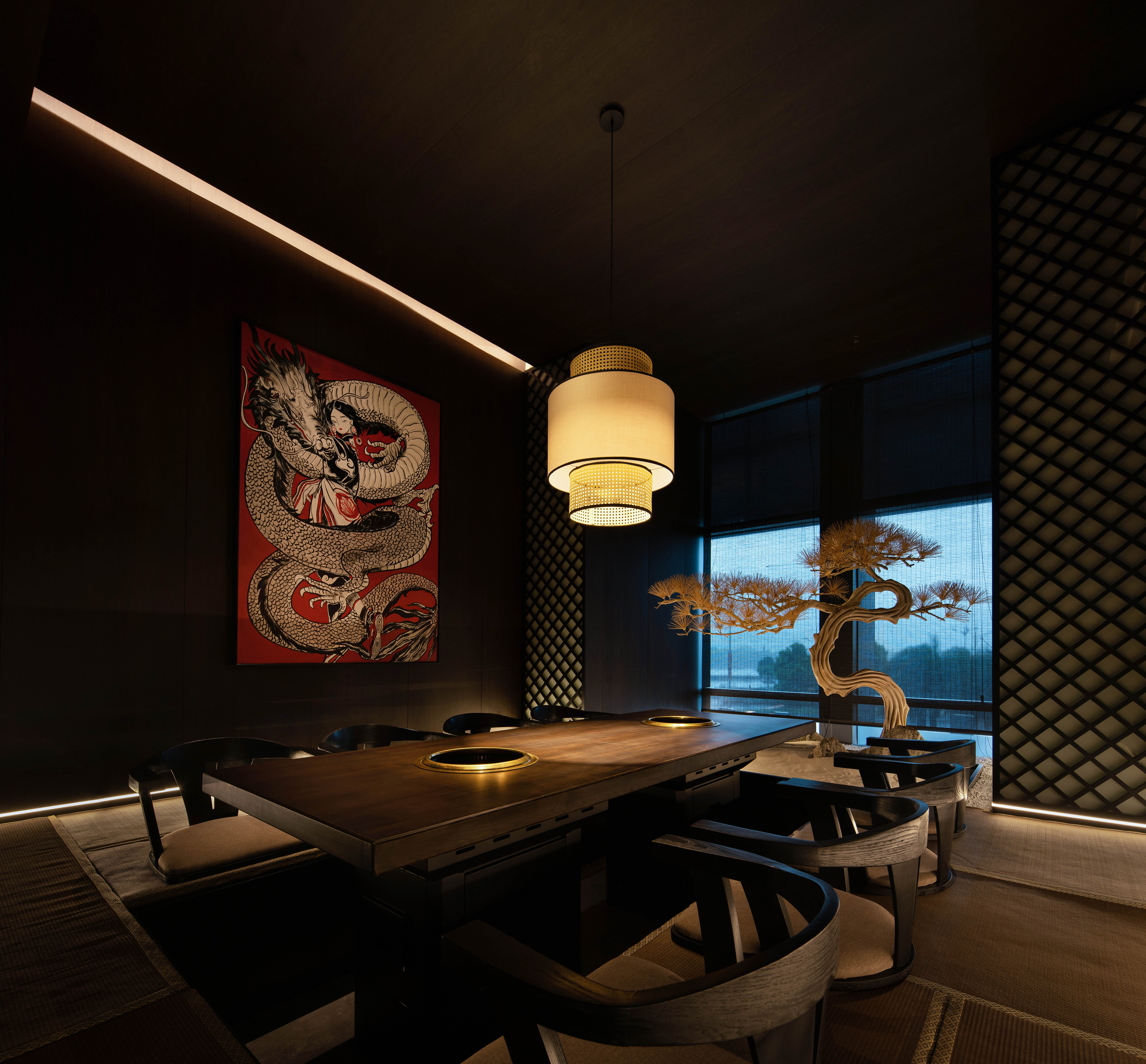 酒肉胡同 · 黑曜石的诗意空间丨中国长沙丨曜生 Raystone-24