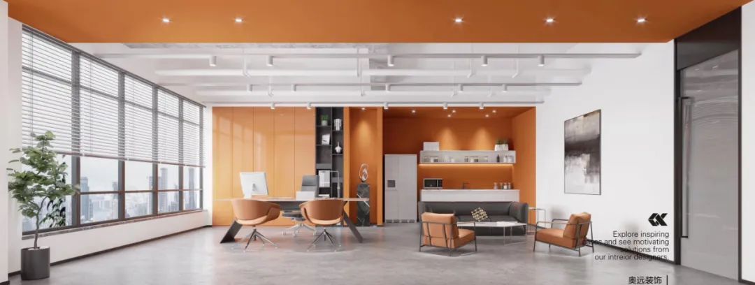 奥远空间设计 | 久麟科技办公室 | 现代极简撞色之美-22