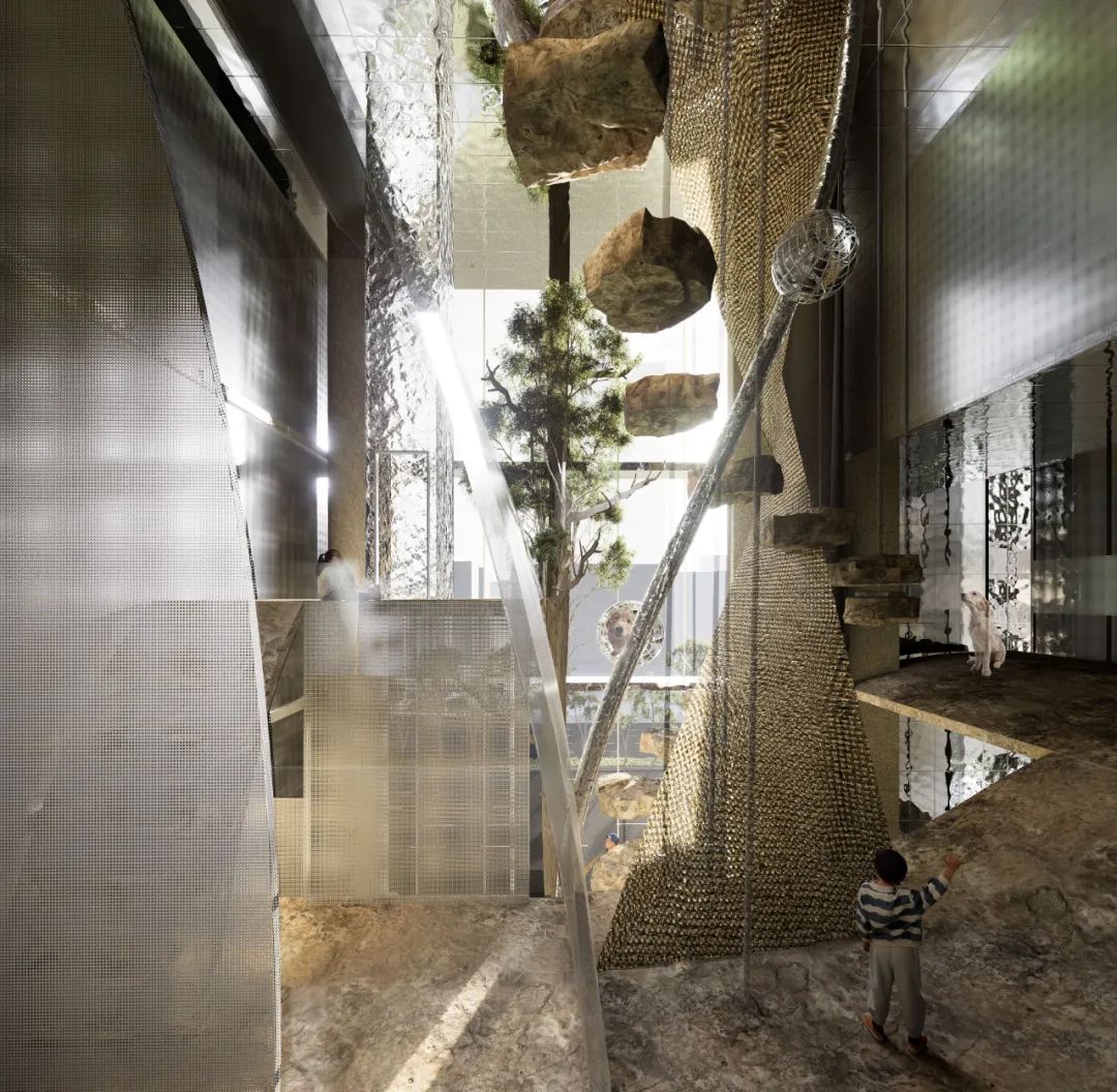 清华建筑毕设“四次元口袋”：聚焦人宠细腻情绪的互动体验空间！“建筑材料转译自然+交互装置植入空间”塑造垂直向度人宠空间戏剧发生体-320