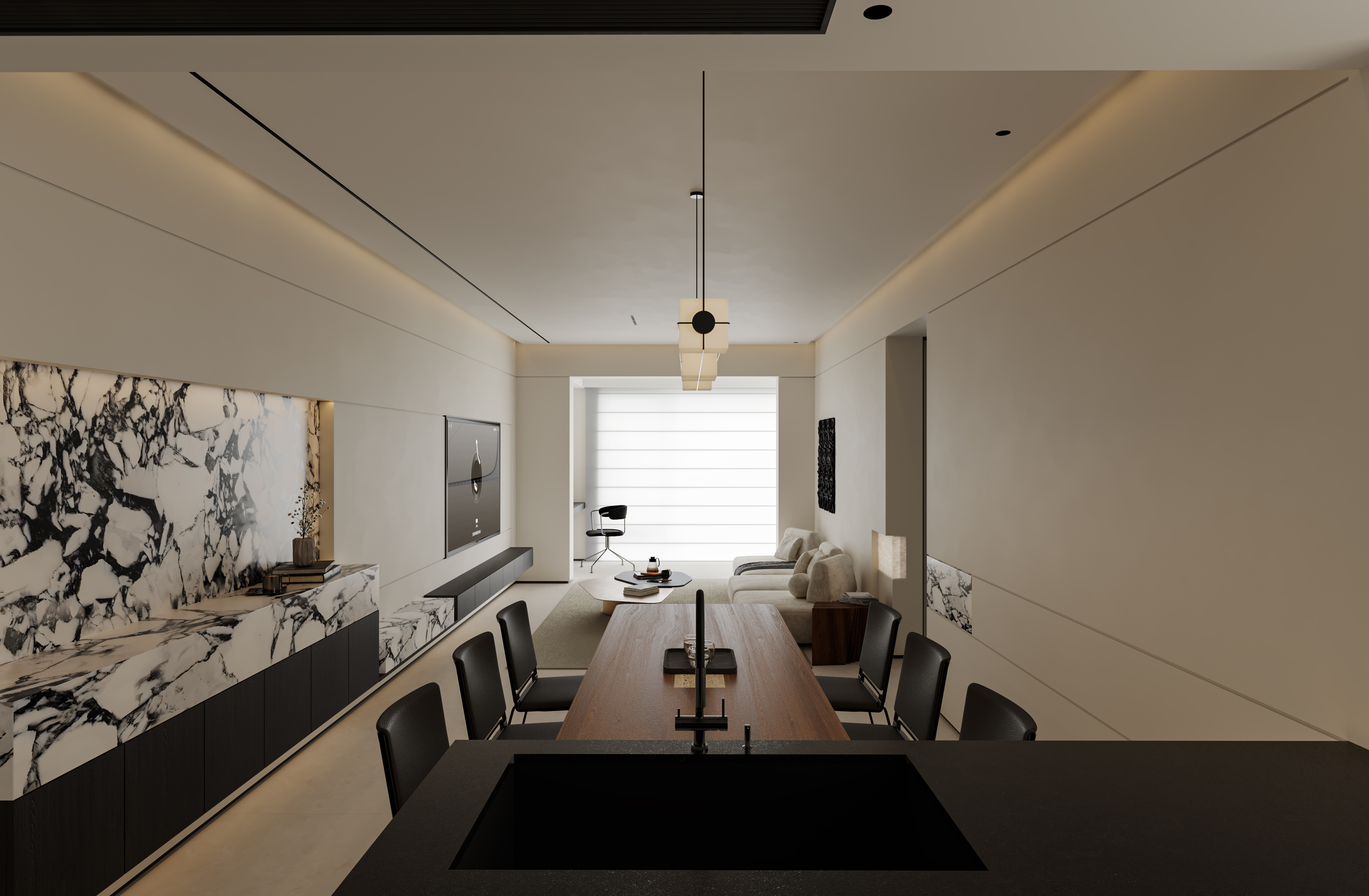 暗系客餐厅  家装-2