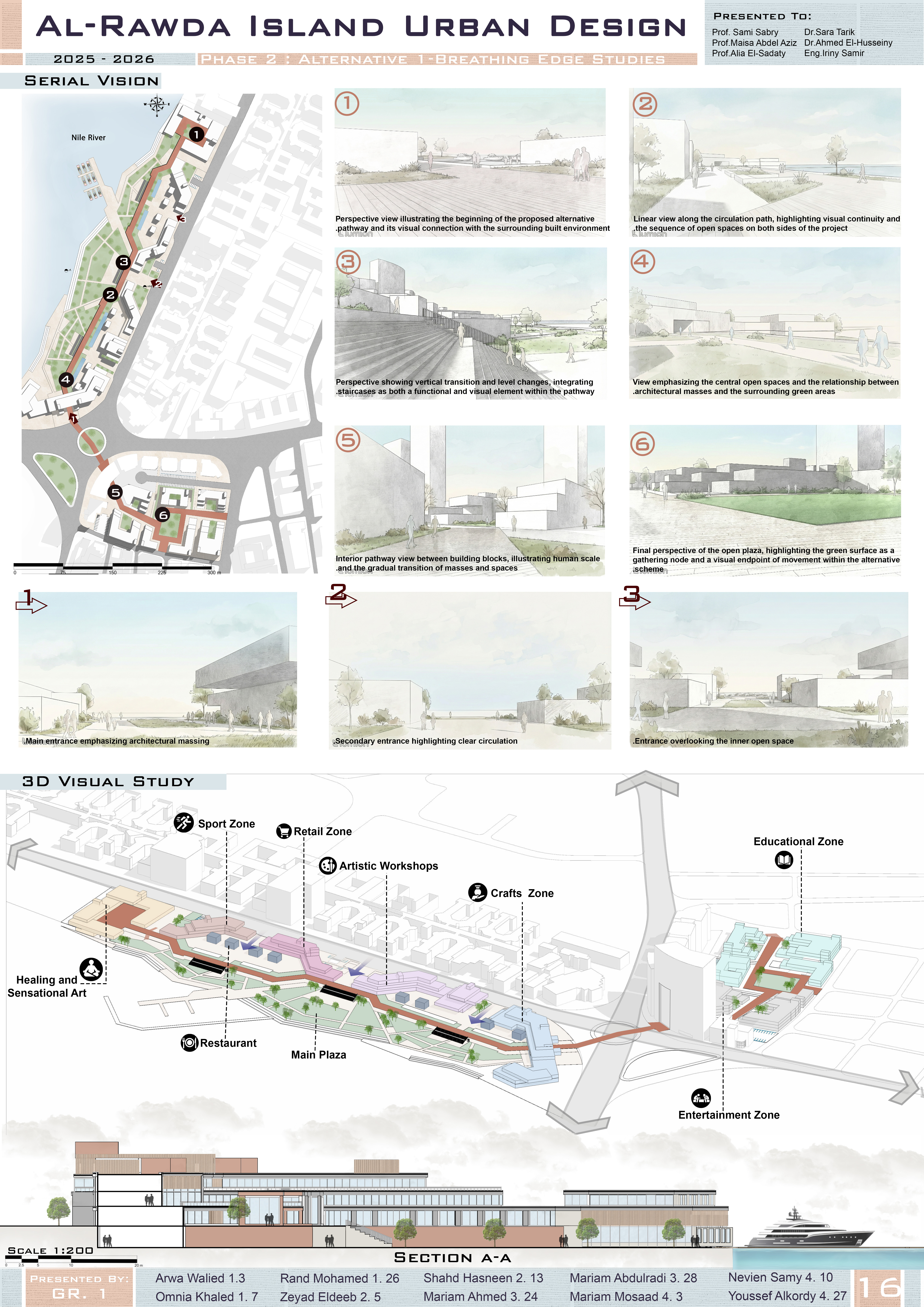 AL Rawda Island,AL Manial城市设计项目丨开罗大学工程学院建筑系-17