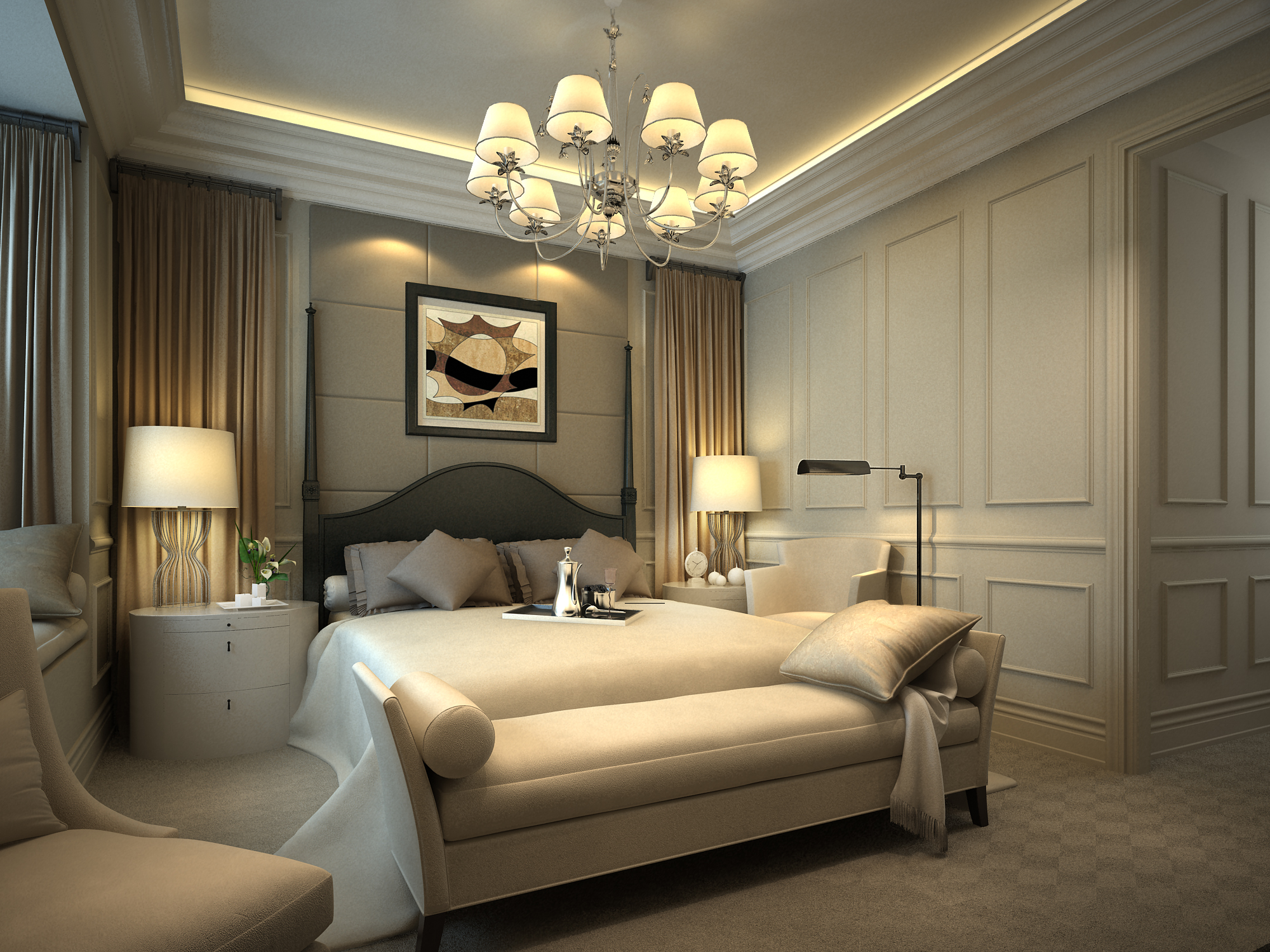 法式风格 上海高档法式奢华样板房CAD施工图-6