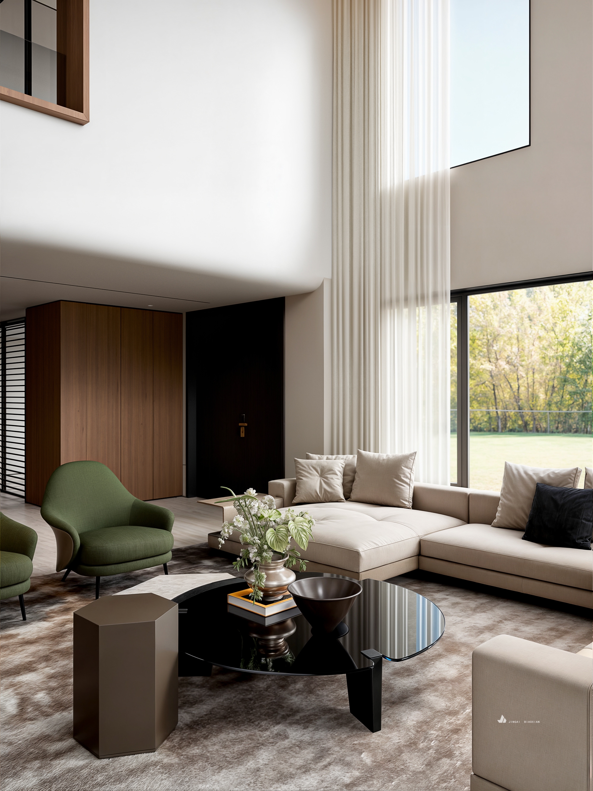 现代意式挑空别墅-14