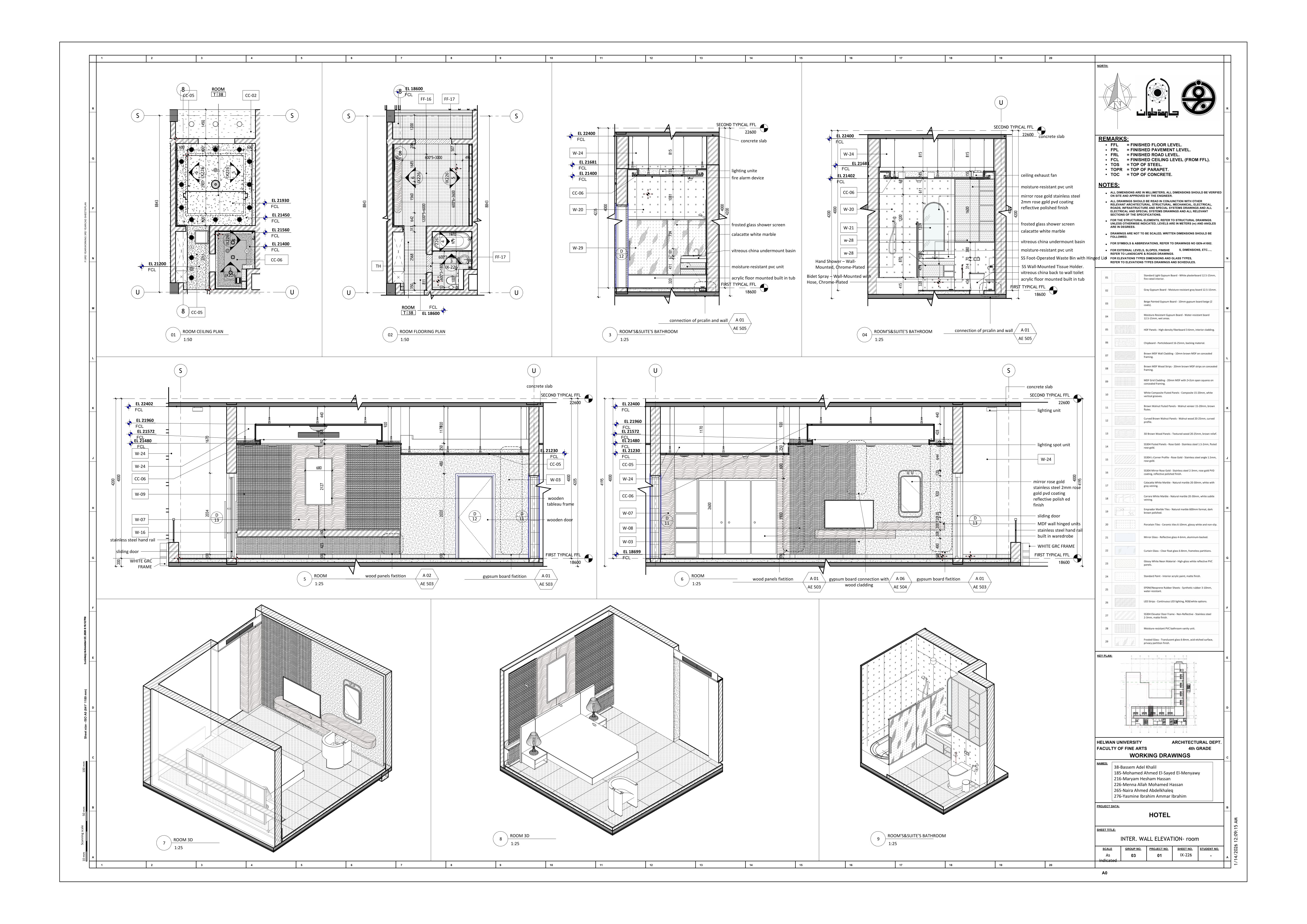 Blue Hotel | 3-Star Hotel Working Drawings-102