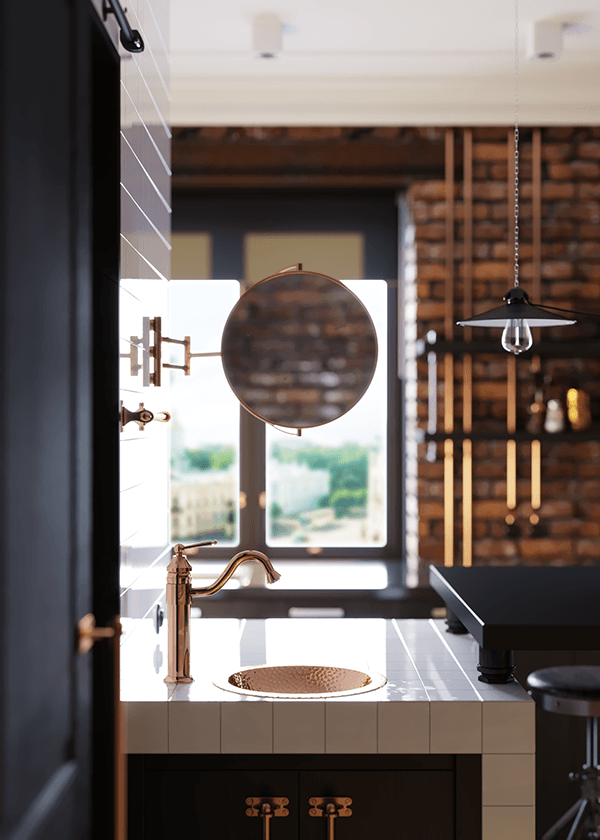 46平工业风单身公寓室内设计丨俄罗斯圣彼得堡丨Dmitry Moshkov-6