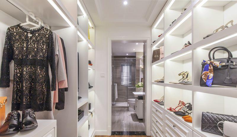 《万锦·紫园》新古典风格样板间 | 黑白灰与橘色的艺术碰撞-13