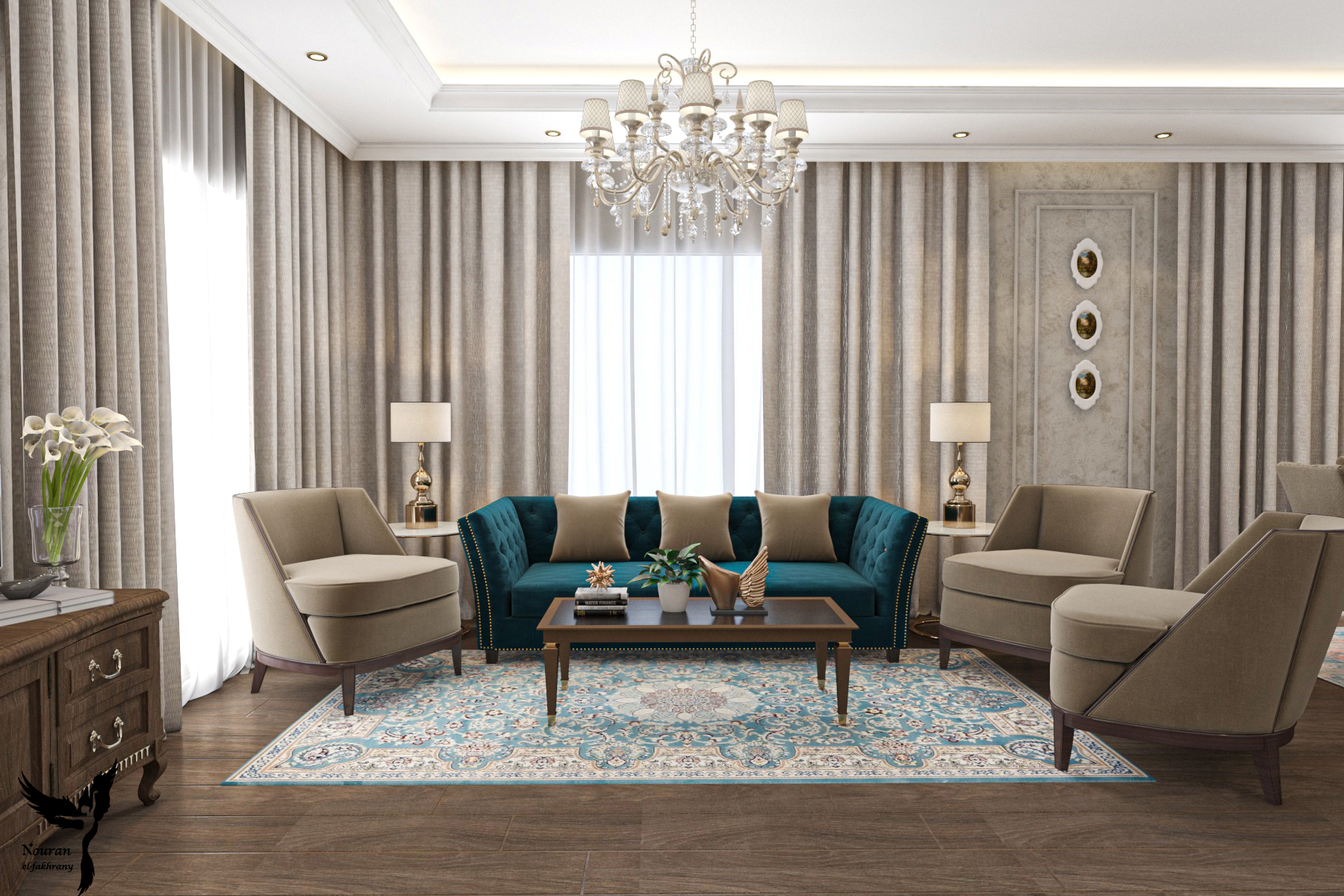 Kitchen and living room in a villa in Mountain View-4