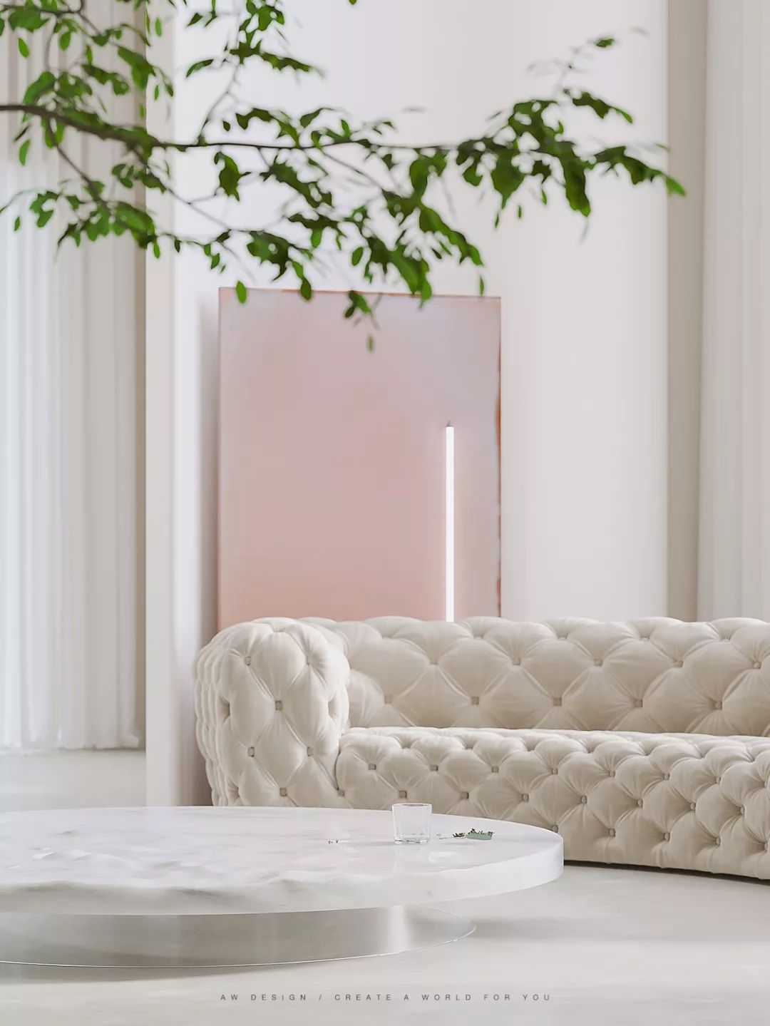 平衡几何与色彩的私宅空间-14