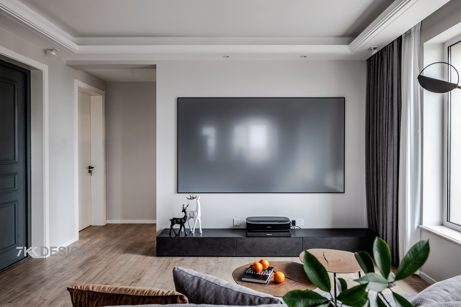 黑白灰工业风的精装房改造-24