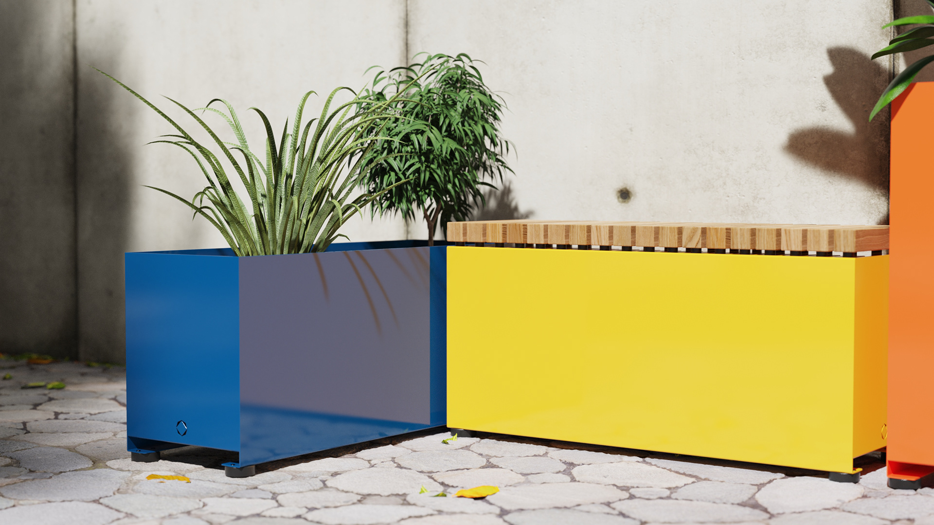 BROK 户外长椅和花盆-19