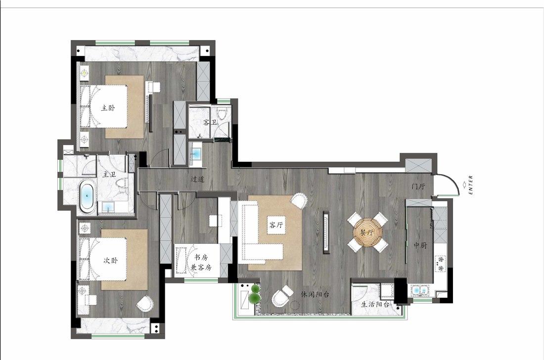 成都 140㎡现代人文之家 | 明亮温馨，空间利用到极致-11