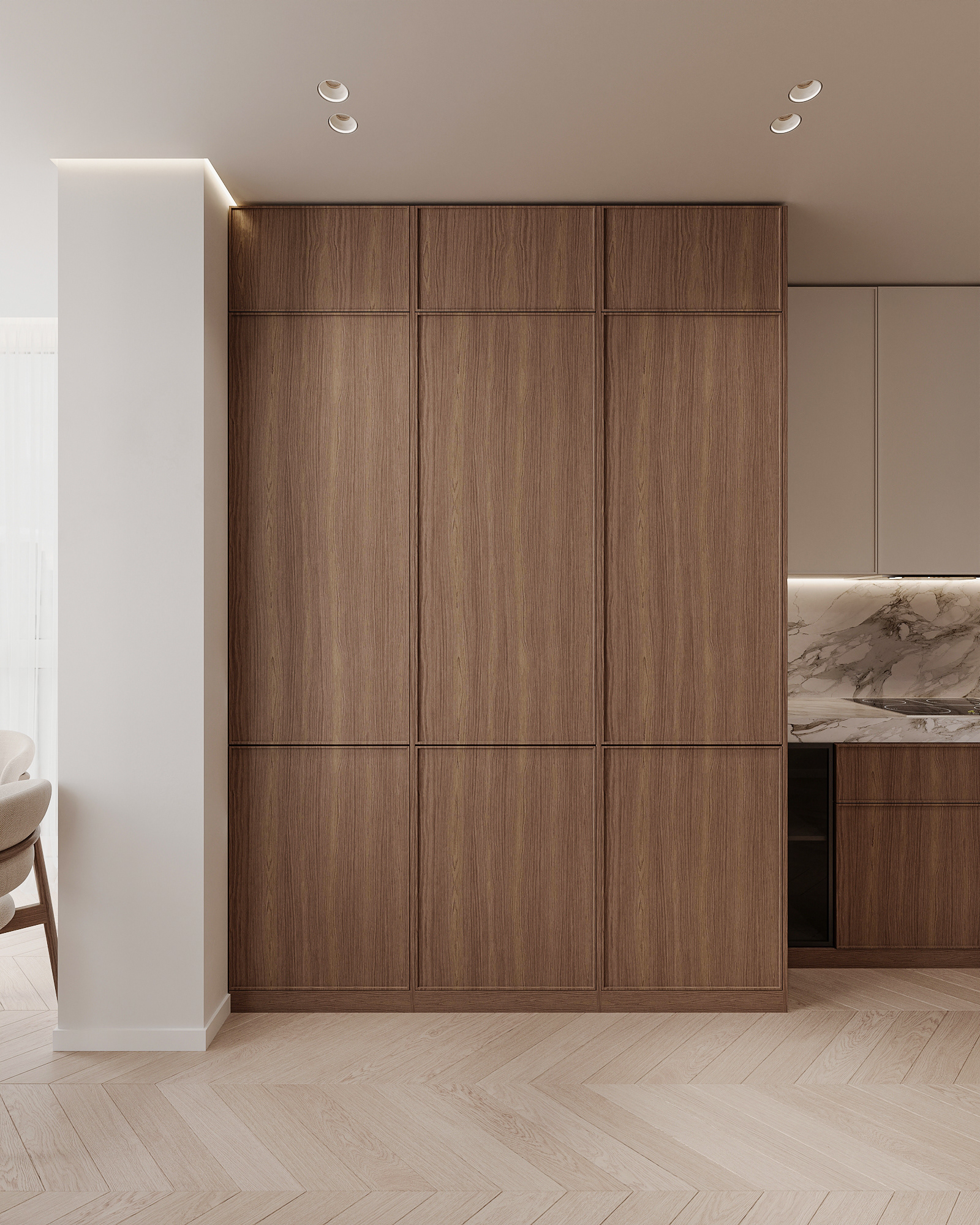 khaki & wood apartment-15