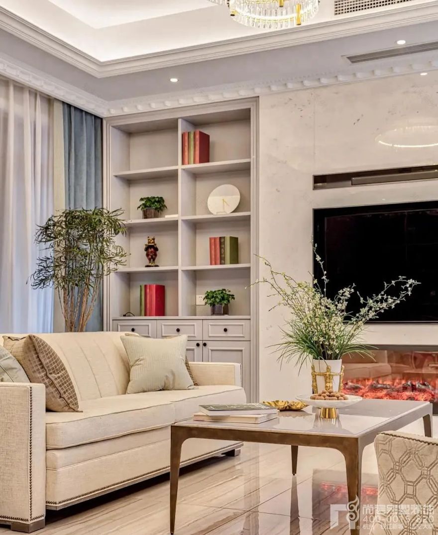 简约美式休闲浪漫别墅设计丨尚层别墅装饰-17