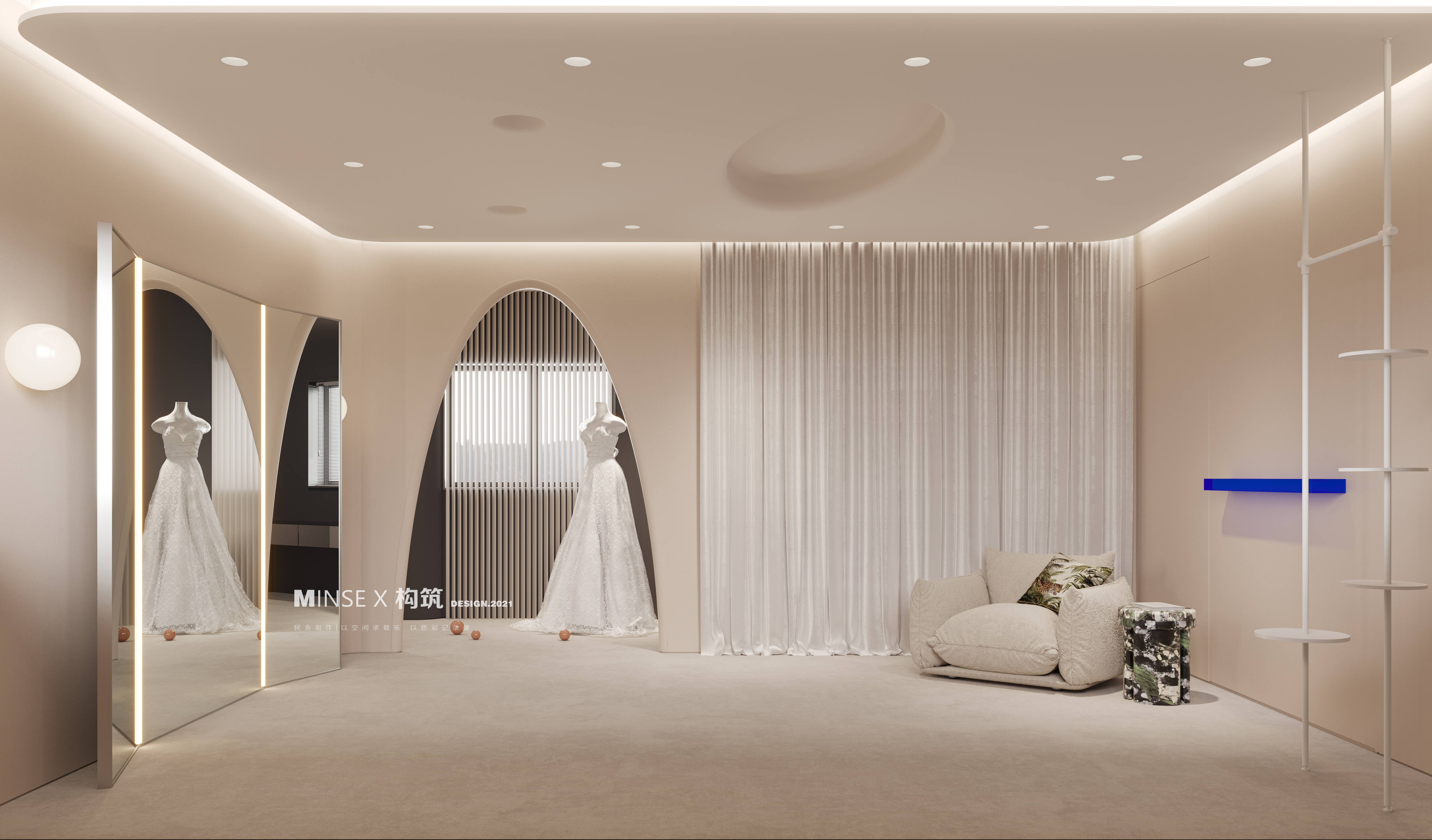 白月光 X 廿柒婚纱体验店丨中国上海丨民舍制作空间设计 X 构筑空间设计-28