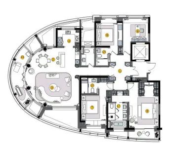江景流动处，生活悄然盛放—重塑228㎡徐汇滨江宝能公馆游艇大宅的光与序-7