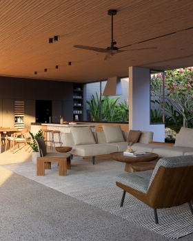 Renderização de interiores - Diurno
