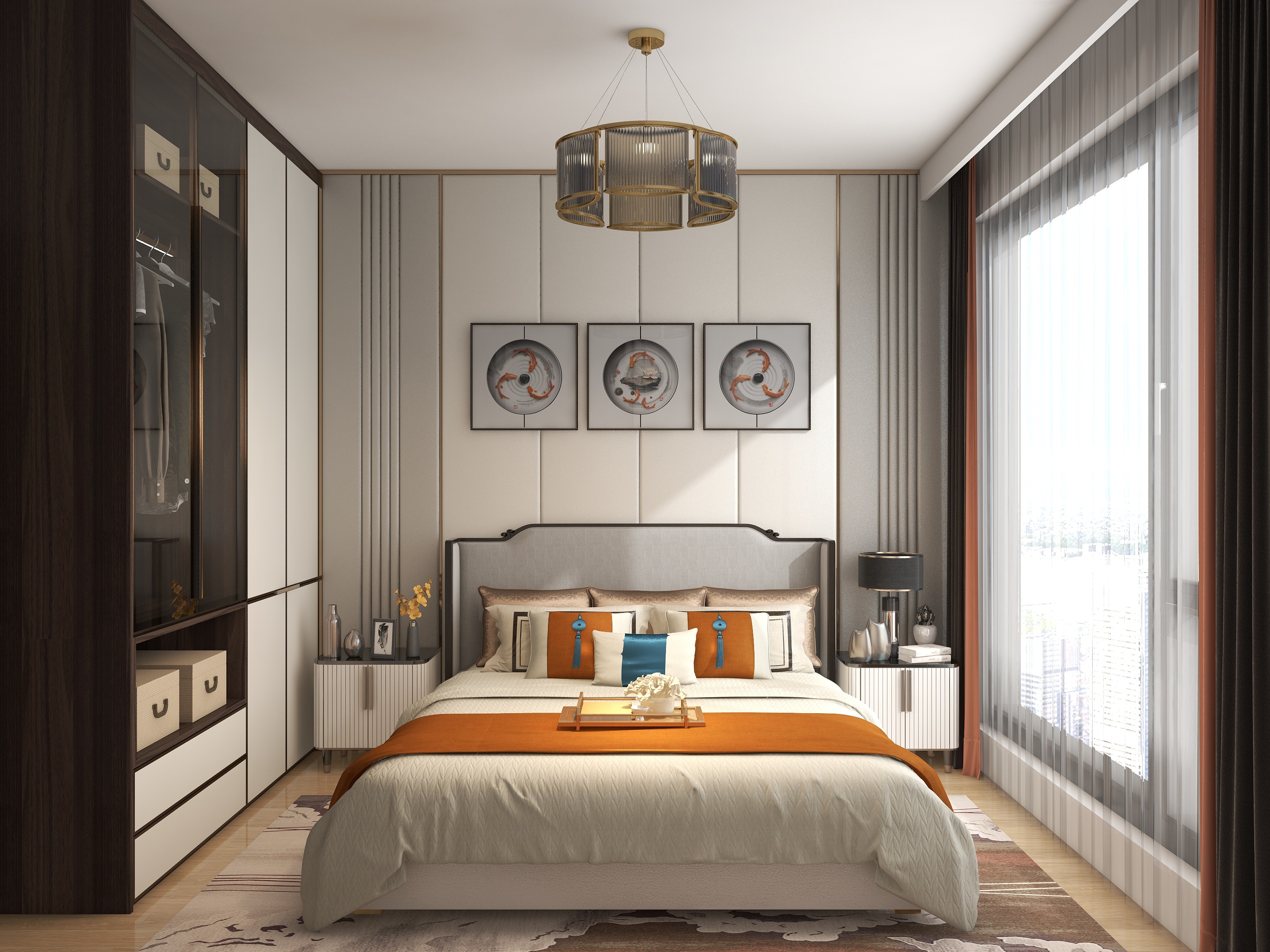 深圳口山设计：华强城市花园现代轻奢风，LDK开放式-6