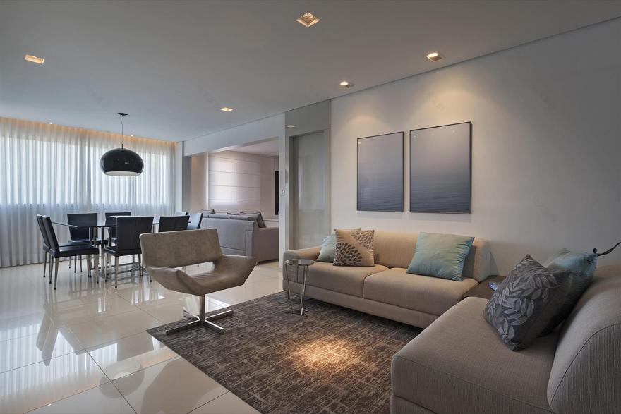 巴西 MG 州 Belo Horizonte 的 Apartamento CL 公寓,现代黑白设计风尚-7