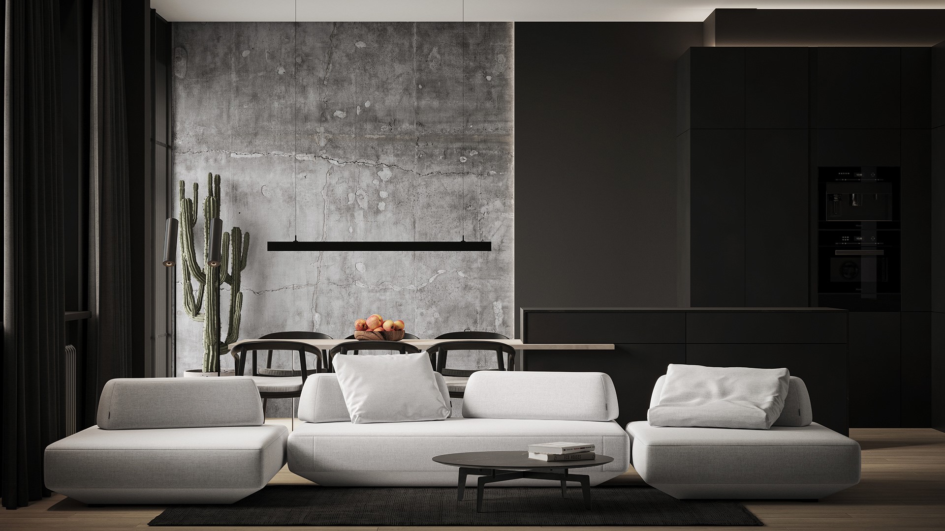 深色系公寓设计-1