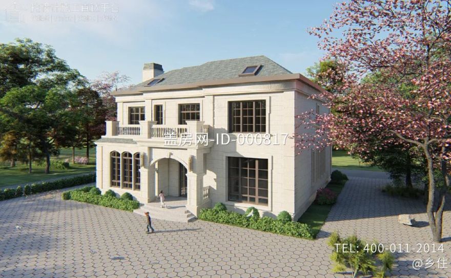 【设计师案例】土建参考造价78万,面宽16.4m×进深14.1m浙江宁波二层欧式别墅-34