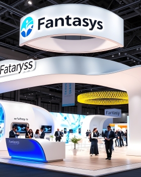exhibition stand design renderings by AI