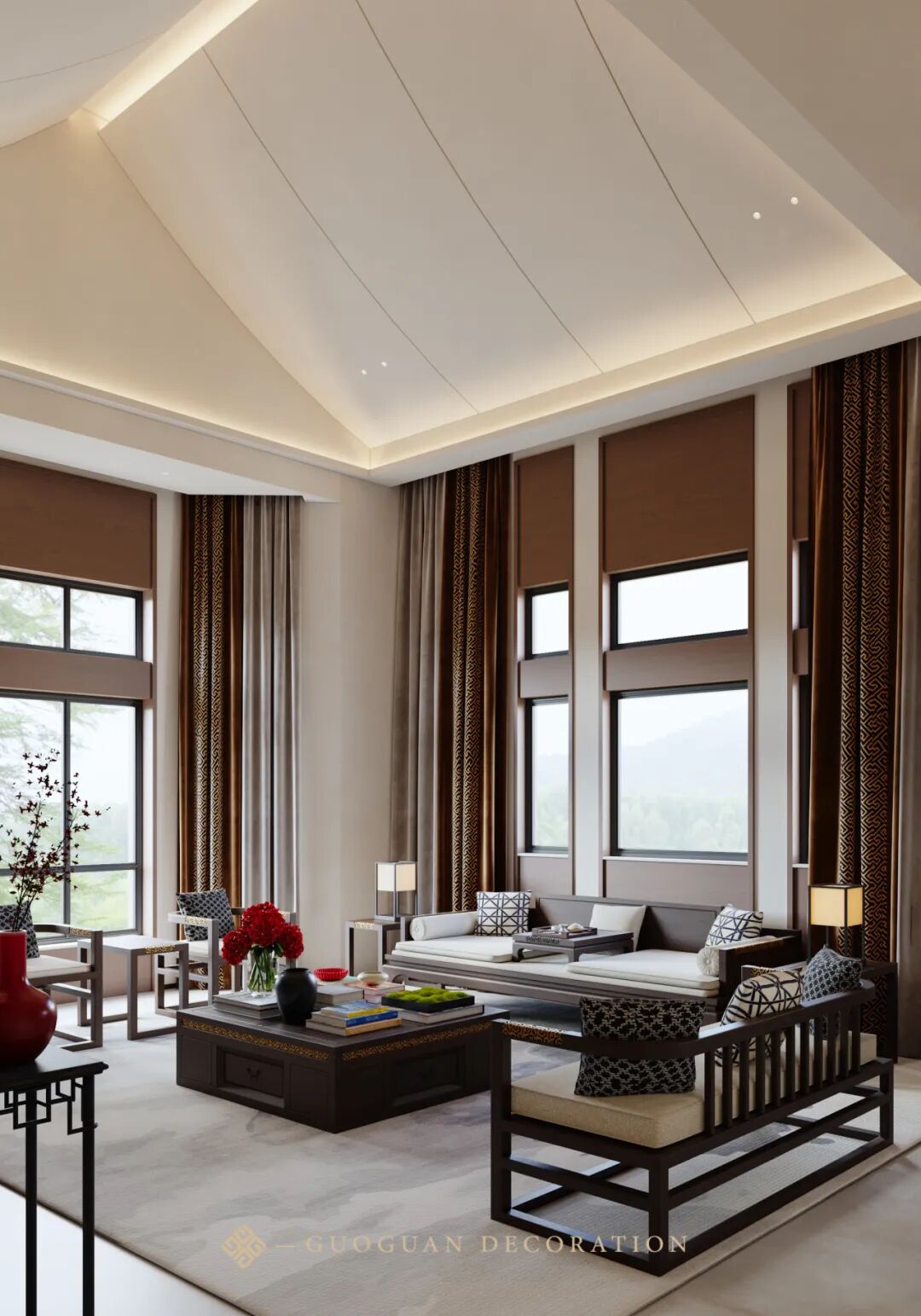 国冠装饰|浙江金华·蓝湾国际，现代中式里的生活长卷-15